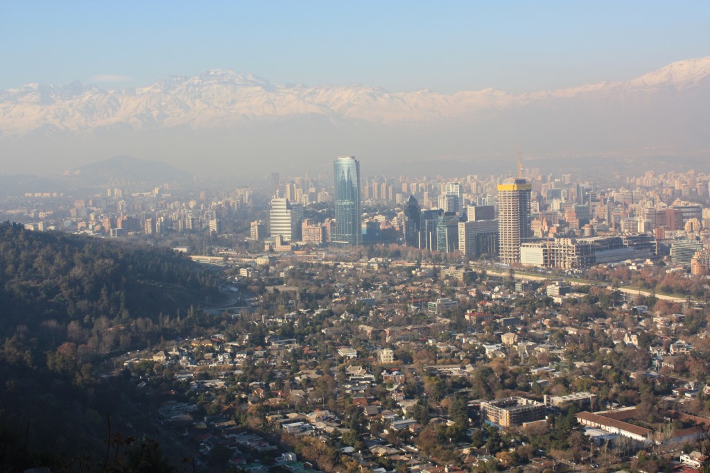 santiago desde el paruqe metropolitano