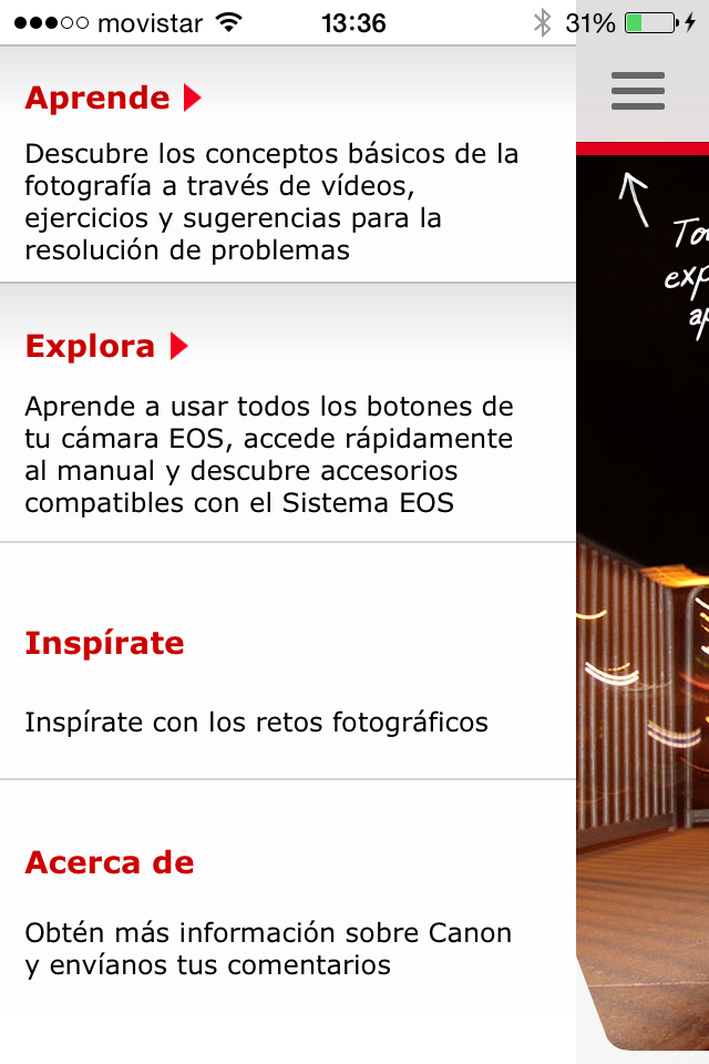 app canon menu