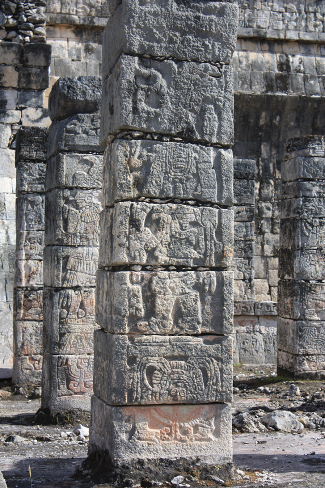 guerrero en las mil columnas de chichen itzá