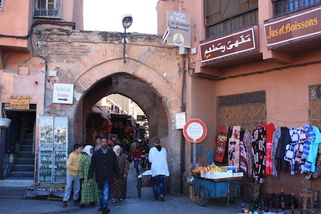 entrada al zoco de marrakech