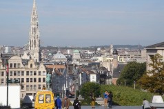 Bruselas, vistas desde Rue Montagne de la Cour